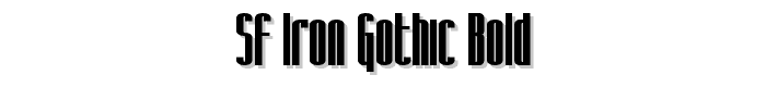 SF Iron Gothic Bold font